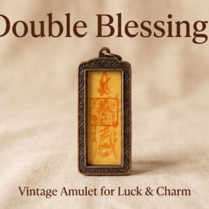 tian guan ci fu & fox fairy talisman pendant for good fortune