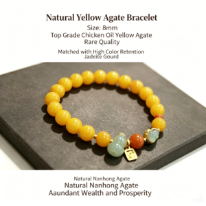 natural yellow agate bracelet