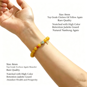 natural yellow agate bracelet