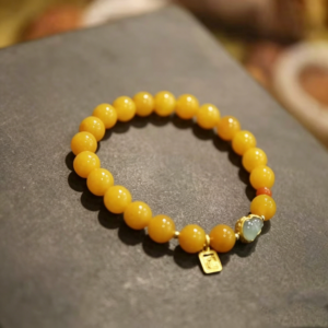 natural yellow agate bracelet