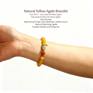 natural yellow agate bracelet
