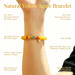 natural yellow agate bracelet