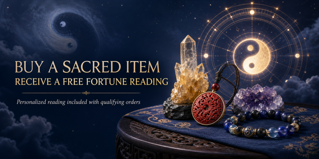 Buy a sacred item and receive a free fortune reading